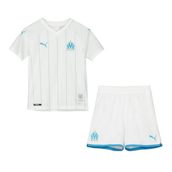 Camiseta Marsella 1ª Kit Niño 2019 2020 Blanco